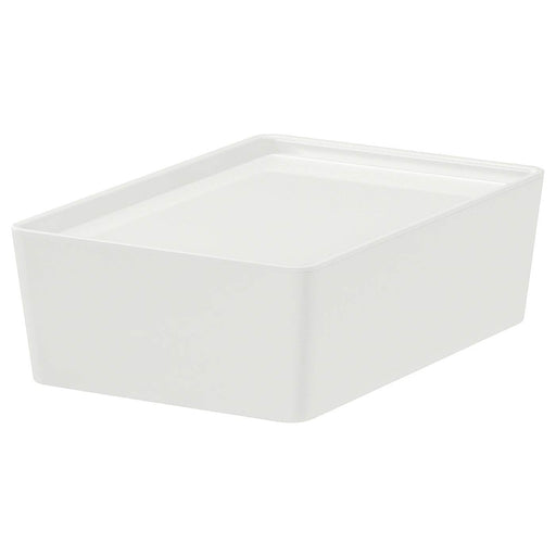 An organization box with a lid, designed to keep your home organized and free of clutter.