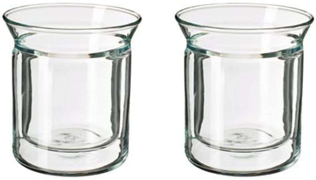  IKEA Tumbler Double Walled Clear Glass - 2 Pack price online decoration decorative digital-shoppy 50358983