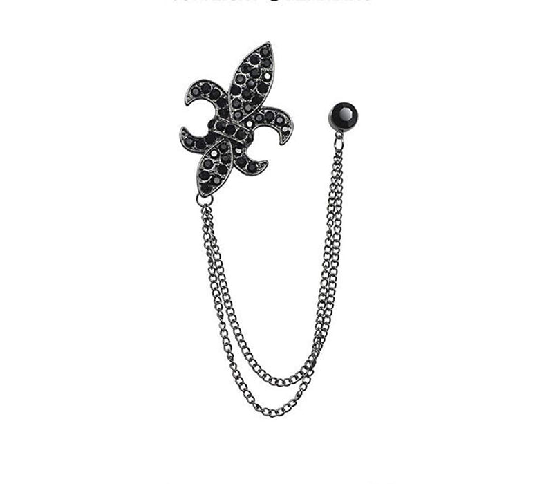 Add some personality to your outfit with a Classic and Elegant Crown Bird Tassel Chain Lapel Pin with Angel Wings.