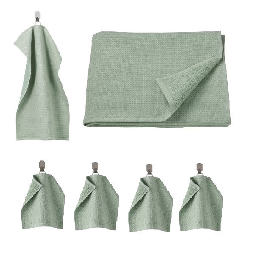 ÄNGSNEJLIKA Bath towel, gray/green, 28x55 - IKEA