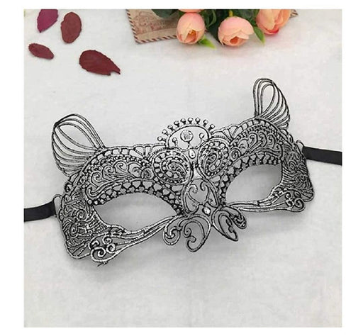 Digital Shoppy Silver Lace Venetian Mask Party Masquerade Queen Eye Mask Women Cosplay Costume Christmas Halloween Masks - digitalshoppy.in