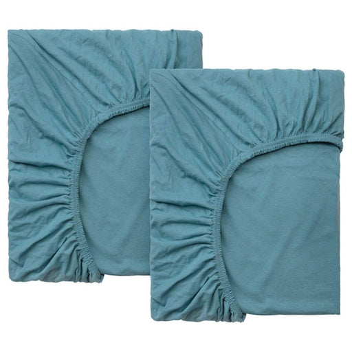 An IKEA fitted sheet in a soft, Turquoise  color  20401884