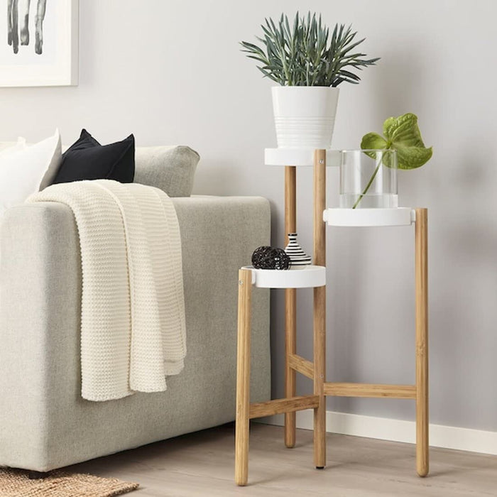 Digital Shoppy IKEA Plant Stand, bamboo/white78 cm (30 ¾")