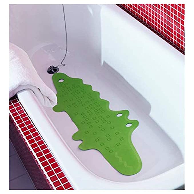DOPPA Bathtub mat, gray-green, 13x33 - IKEA