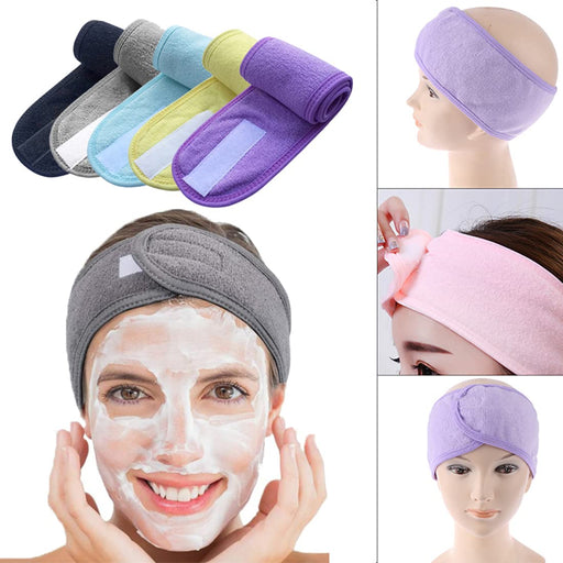 Digital Shoppy Adjustable Wide Hairband Yoga Spa Bath Shower Makeup Wash Face Cosmetic Headband For Women