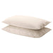 Beige cotton pillowcase from IKEA, soft and comfortable fabric with a simple rainbow design