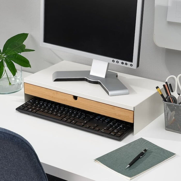 Digital Shoppy IKEA Monitor Stand with Drawer , Practical IKEA Monitor Stand with Drawer - keep your desk tidy and improve your working comfort 80474783