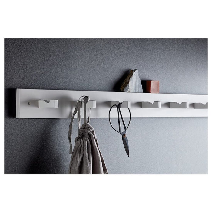 Digital Shoppy IKEA Rack with 7 Hooks, White