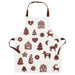 A white and brown ginger bread apron with a vintage feel 80472246