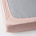 A closeup image of IKEA sheet fits over the corners of your mattress and stays in place thanks to the elastic edging 80501606