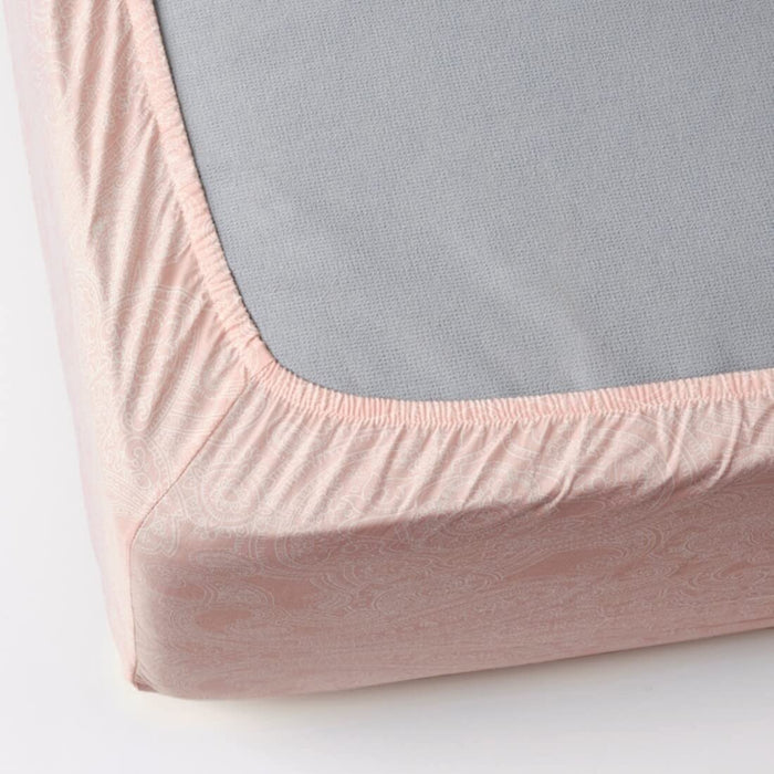 A closeup image of IKEA sheet fits over the corners of your mattress and stays in place thanks to the elastic edging  20501609