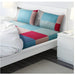 Multicolor cotton flat sheet and 2 pillowcase set from IKEA on a bed 70427589