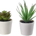 Digital Shoppy  IKEA Artificial Succulent Plant with EVA Plastic, (Green, 2 Pieces)