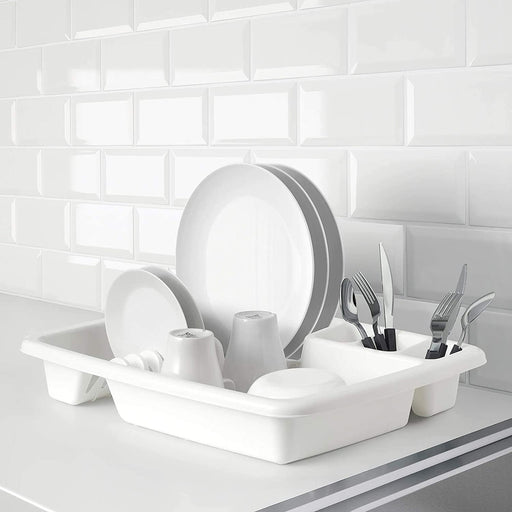 Digital Shoppy IKEA Dish Rack/Drainer, 46 x 36 cm (White) 00485870 durable lightweight kitchen design plastic