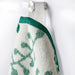 A close-up image of a folded Green/White hand towel with a textured pattern and simple, classic hand towel, perfect for every bathroom 20494388