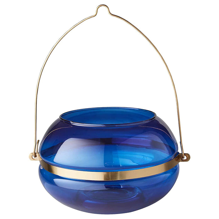 IKEA Lantern for Tealight, Blue Glass, 11 cm (4") - Lantern, decorative lantern, paper lantern, hanging lantern, Sky lantern,60447738