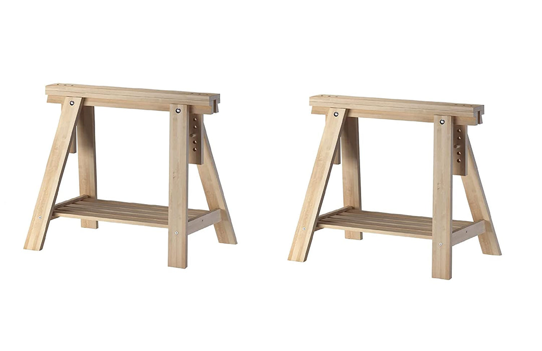 Digital Shoppy IKEA Trestle with Shelf, Birch, 70x71/93 cm (27 1/2x28/36 5/8 ") , Efficiently organize your home office with the IKEA Trestle with Shelf in Birch. Its versatile design and ample storage space make it a must-have for any workspace. 50361155