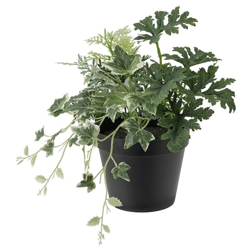  Digital Shoppy IKEA Artificial Potted Plant, in/Outdoor/Arrangement Green, 12 cm (4 ¾ "), Artificial potted plant with lush green leaves, suitable for indoor and outdoor use