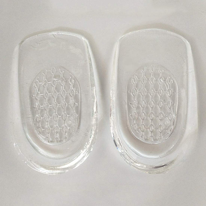 Transparent silicone gel elastic heel shoe pads for improved foot health and comfort