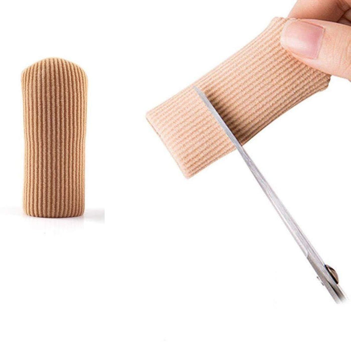 Digital Shoppy 1pc Toe Separators Fabric Gel Tube Ribbed Bandage Finger and Toe Protector Hand Foot Pain Relief Cover for Feet Can Cilp Length--FREE SHIPPING - digitalshoppy.in
