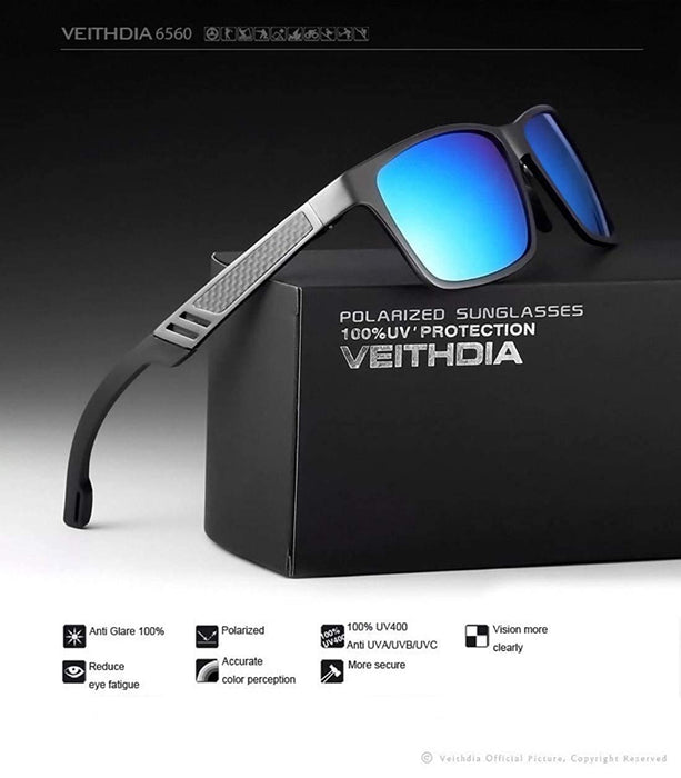 Men's Aluminum Polarized Mirror Square Goggle Eye wear Sun Glasses Accessories for Men/Female Sunglasses 6560 | Digital Shoppy Clear