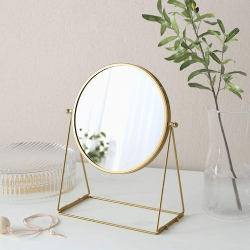 Digital Shoppy IKEA Table Mirror, Gold-Colour,17 cm (6 3/4") 10471033 stylish home vanity decor design