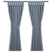 A pair of light blue IKEA curtains with tie-backs, measuring 145x150 cm.