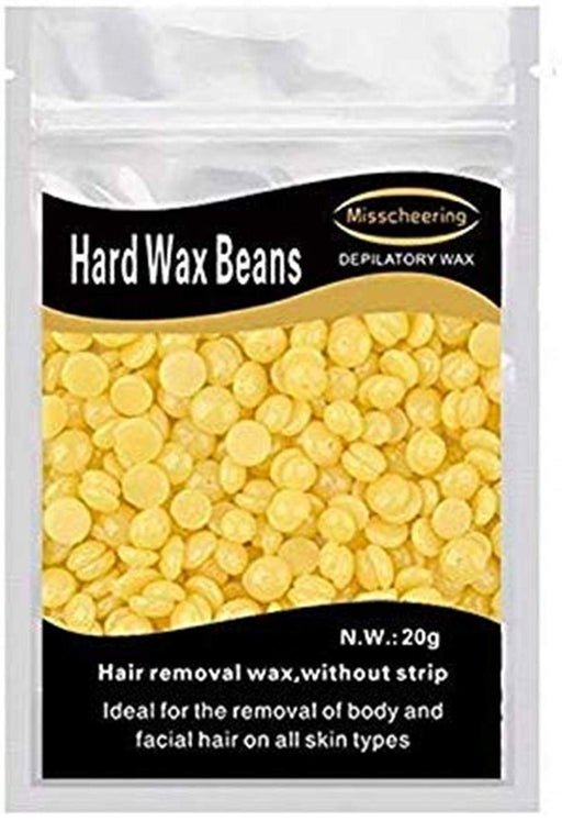 Misscheering 20gm No Strip Depilatory Hard Wax Bean Body Bikini Remover Hot Film Hard Wax For Male/Female Hair Removal Waxing Tools (Yellow)