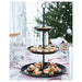 Digital Shoppy IKEA Serving Stand, Three Tiers, Black, An organized buffet table with IKEA's black serving stand featuring three tiers, displaying various appetizers and snacks. 40477095