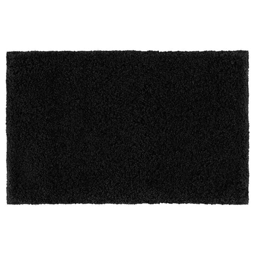 Dark grey bath mat from IKEA with plush texture and anti-slip backing for added safety and comfort 80489421