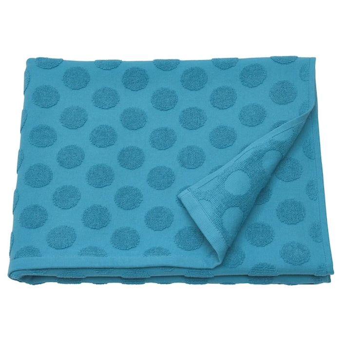 Soft, absorbent bath towel in blue color from IKEA, size 70x140 cm 90492041