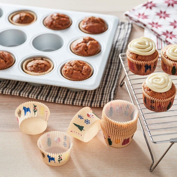IKEA Baking Cups that are stackable and space-saving for easy storage in small kitchens.