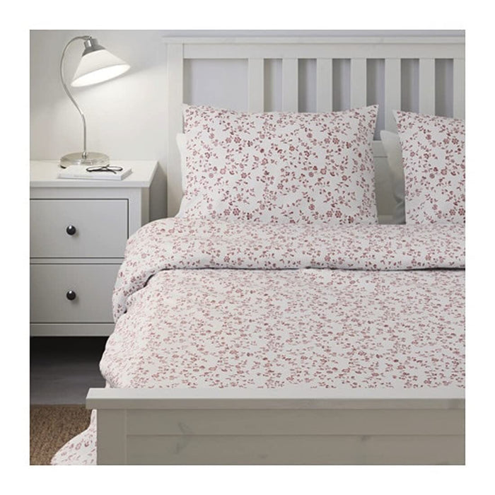 Digital Shoppy IKEA Duvet Cover ,Pillow Cover, White/Pink, 240x220/50x80 cm with Duvet, Light Warm White, 240x220 cm