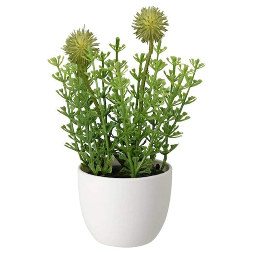 Digital Shoppy An artificial Grass potted plant with a white pot, measuring 6 cm, perfect for indoor and outdoor use, from IKEA.  60476165