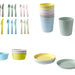 Digital Shoppy IKEA Kid's Plastic BPA-Free Colorful Flatware, Bowl, Plate, Tumbler Set - 36 Pieces colorful children dinner online low price digital shoppy 40378670 00378672 60378669 20378671