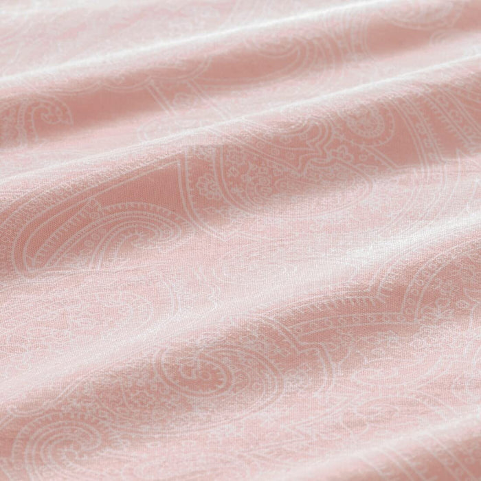 A closeup image of ikea fitted sheet of Extra soft and durable quality since the bedlinen is densely woven from fine yarn 140x200 cm 70501602