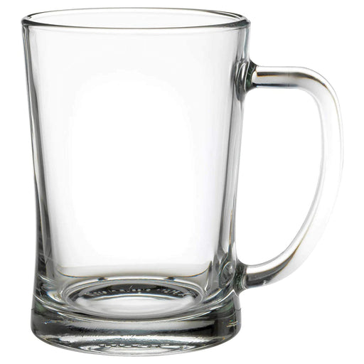Clear glass beer tankard from IKEA, perfect for enjoying your favorite brew.