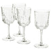 An elegant clear glass wine glass from IKEA, perfect for any occasion.