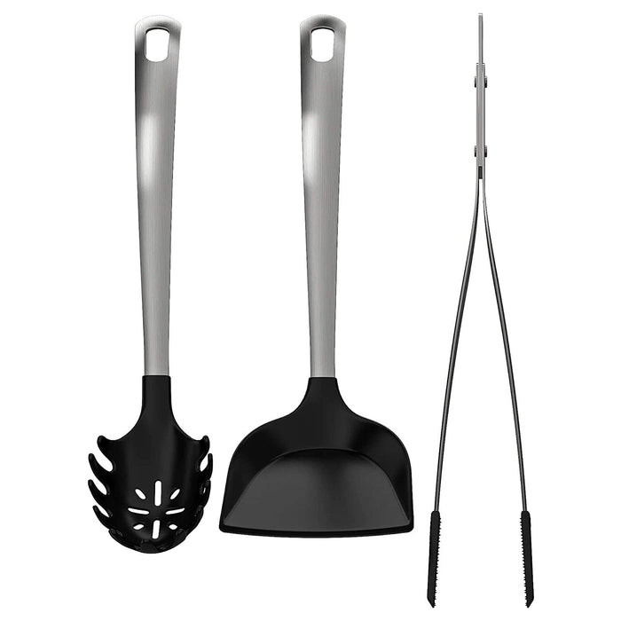 Digital Shoppy IKEA 3-Piece Kitchen Cooking Spoon Set, Stainless Steel food safe non stick cookware online kitchen 60295400