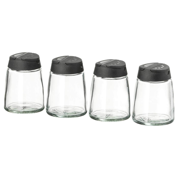 GULDFISK Spice jar, clear glass/stainless steel, 2 oz - IKEA