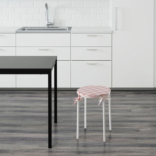  Digital Shoppy IKEA Chair pad, White/Pink Check , 32 cm (12 5/8 ")