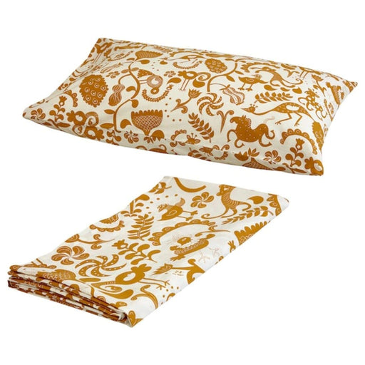 Yellow cotton flat sheet and pillowcase from IKEA 00418951