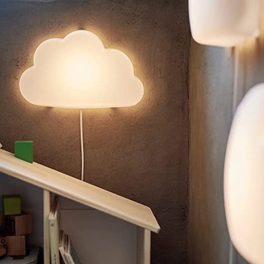 Digital Shoppy IKEA LED wall lamp, cloud white 00440829 decorative lamp children online low price