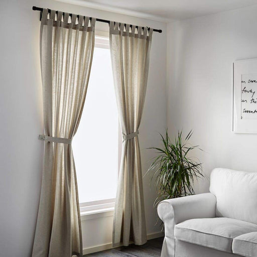 Blackout IKEA Curtains in a rich navy blue, perfect for a bedroom."50359906