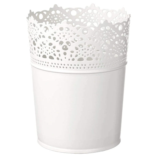 An IKEA plant pot in a classic cylindrical shape