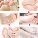 Close-up image of dead skin being removed: "Eliminate dead skin and calluses with Efero Foot Mask"