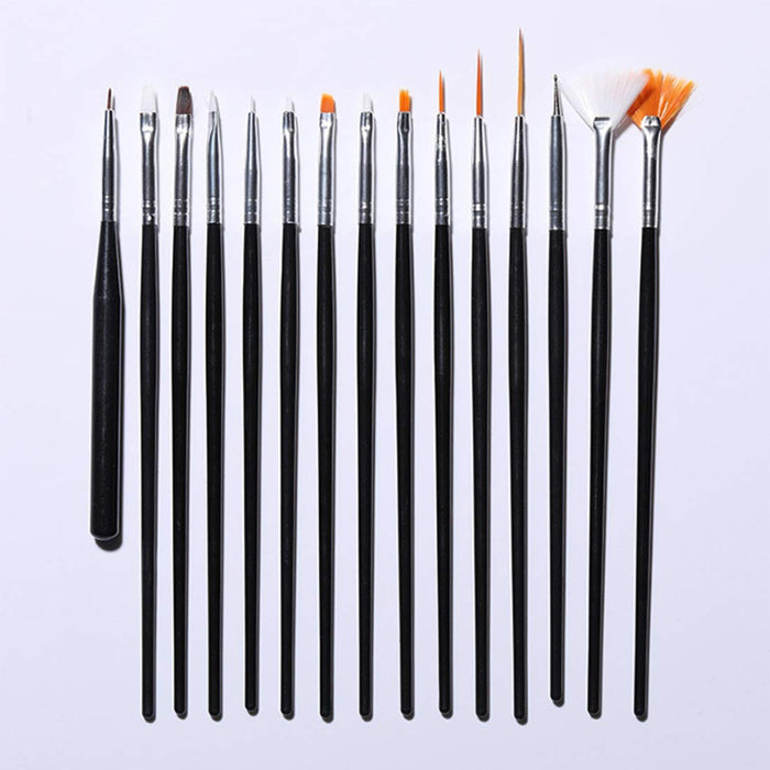 15 Pieces Nail Art Brush Set at Rs 100/piece | Nail Art Brushes in Nagpur |  ID: 23727065412