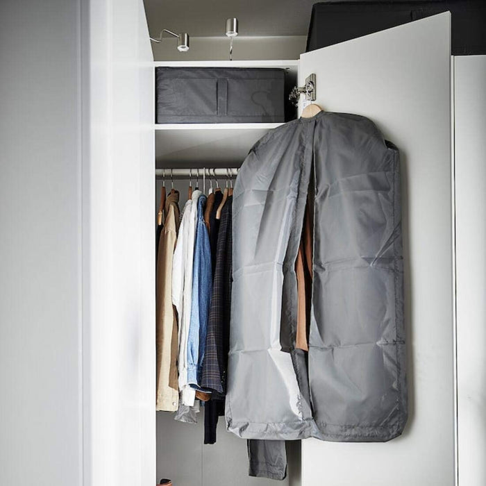 Stacked storage cases in a closet for efficient use of space 40472984
