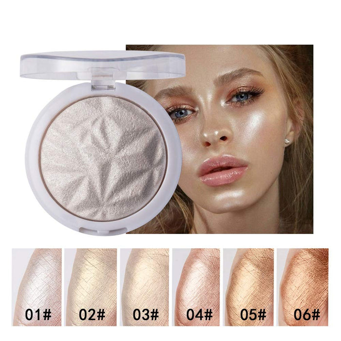 Digital Shoppy HANDAIYAN Highlighter Makeup Shimmer Powder Palette Base Illuminator Face Contour Glow Cosmetics (03)