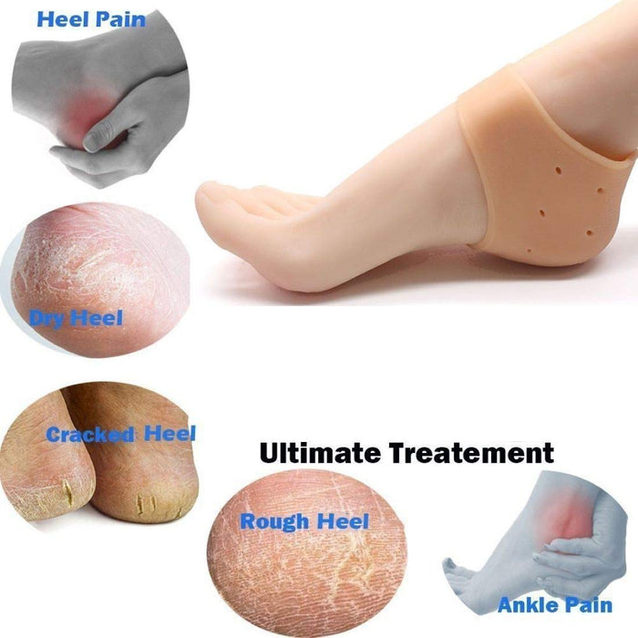 Digital Shoppy 1Pair Silicone Gel Heel Pad Socks for Pain Relief